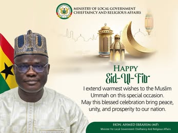 Local Govt Minister Wishes Muslims Eid al-Fitr, Advocates for Peace and Unity