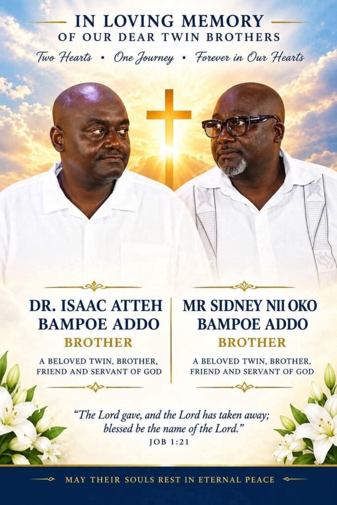 Another Blow: Okoe Bampoe Addo, Twin Brother of Late CLOGSAG Boss, Dies at 59