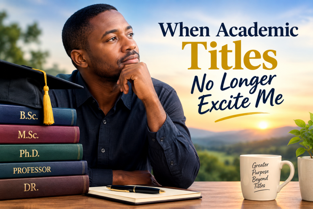 When Academic Titles No Longer Excite Me