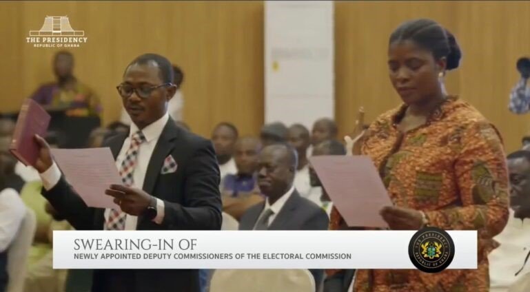 Mahama Swears In Two EC Chairs